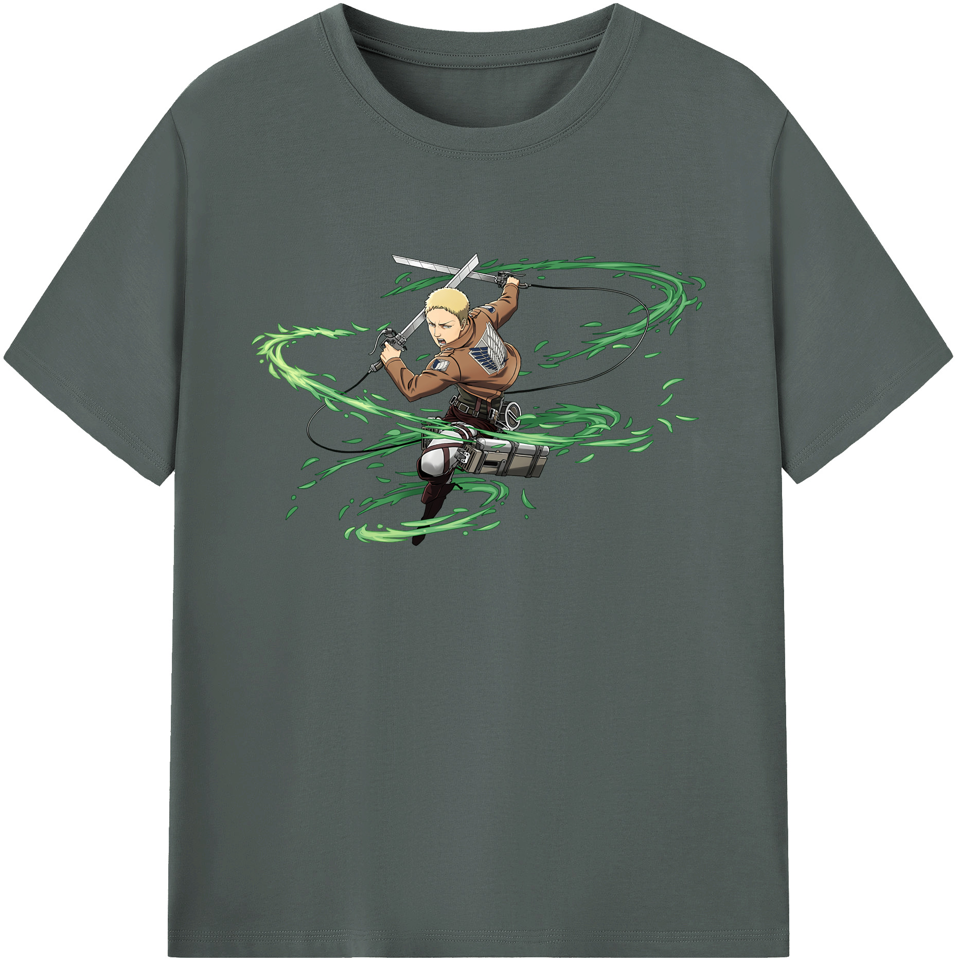 （画像用） 進撃の巨人 ライナー・ブラウン Attack on Titan Reiner Braun 綿100％ メンズ半袖Tシャツ｜肌触りやわらか＆通気性